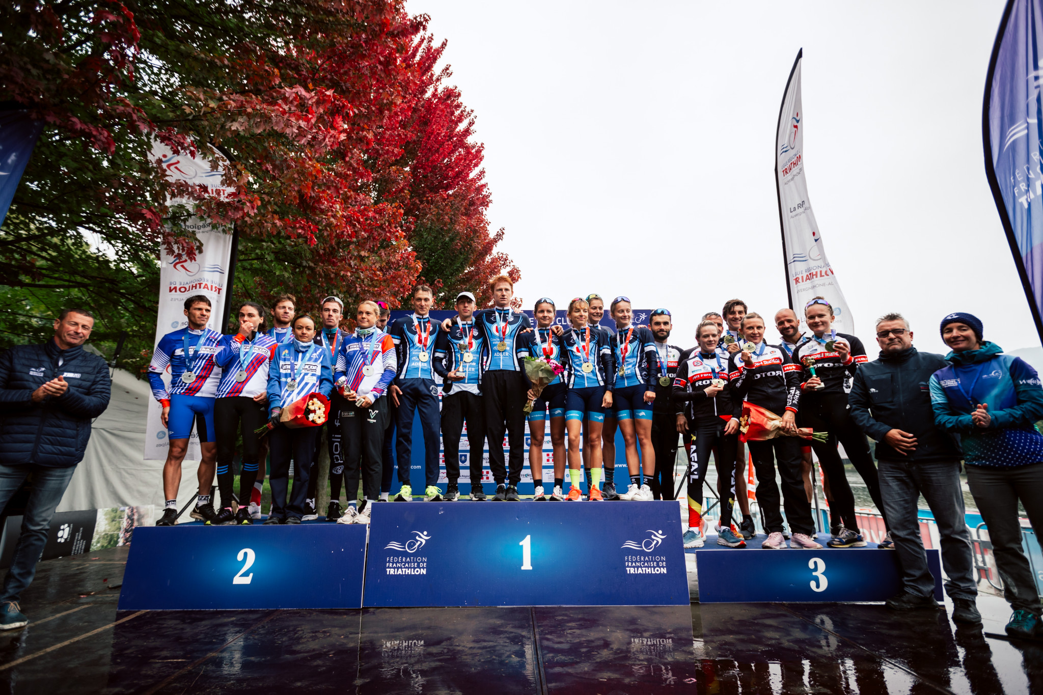 Saint Pierre duathlon podium Coupe de France
